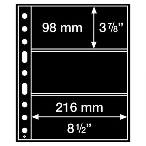 Leuchtturm Hüllen Schwarz Grande 3S (5er Pack) 305160 Neu