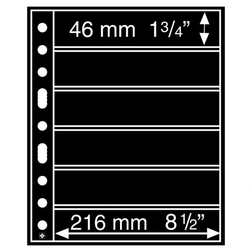 Leuchtturm Hüllen Schwarz Grande 6S (5er Pack) 331156 Neu