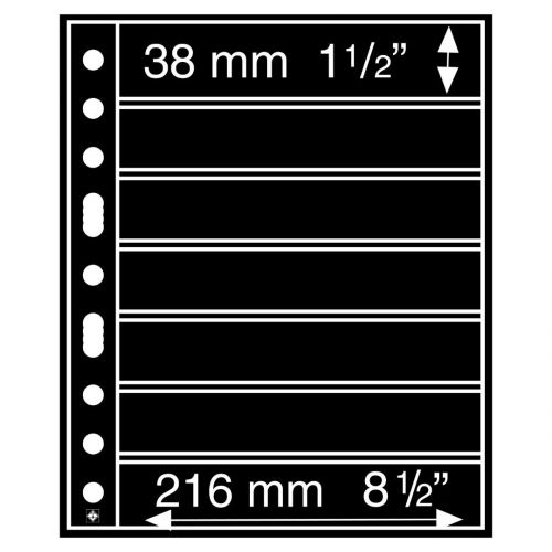 Leuchtturm Hüllen Schwarz Grande 7S (5er Pack) 314011 Neu
