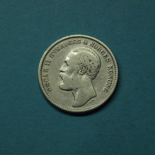 Schweden 1876 2 Kronen König Oskar II.