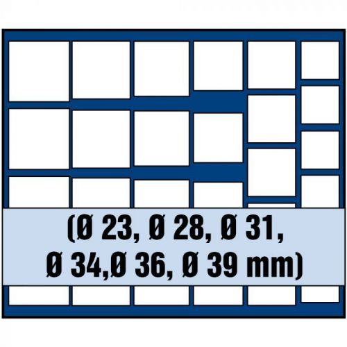Safe Tableau für Combi-Kassette NOVA DeLuxe für 27 Münzen mit versch.Ø 63681 Neu