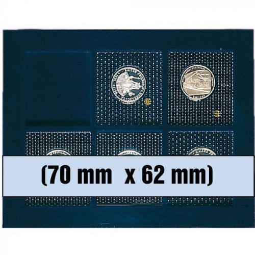 Safe Tableau für Combi-Kassette NOVA DeLuxe für 6 Münzen à 70x62 mm Nr 63701 Neu