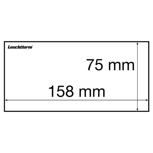 Leuchtturm Schutzhüllen für kleine Banknoten (158 x 75 mm) 344903, 50er Pack Neu