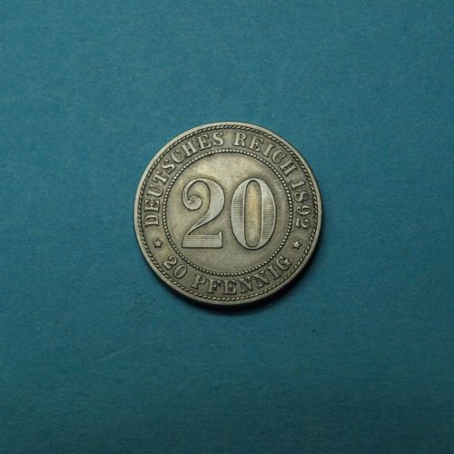 Kaiserreich 1892 A 20 Pfennig, großer Adler