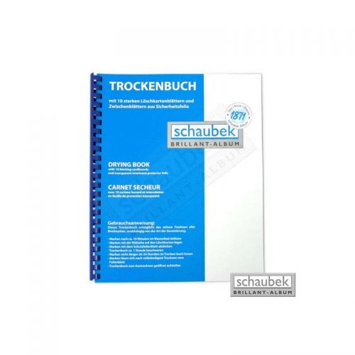 Schaubek Trockenbuch DIN A4 10 Löschkartonblätter mit Folienzwischenblättern Neu