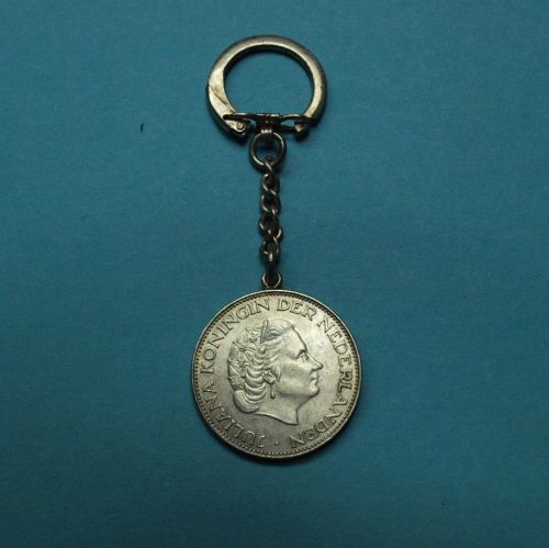 Niederlande 1960 2,5 Gulden Juliana als Schlüsselanhänger
