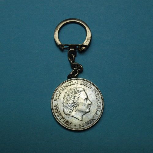 Niederlande 1959 2,5 Gulden Juliana als Schlüsselanhänger
