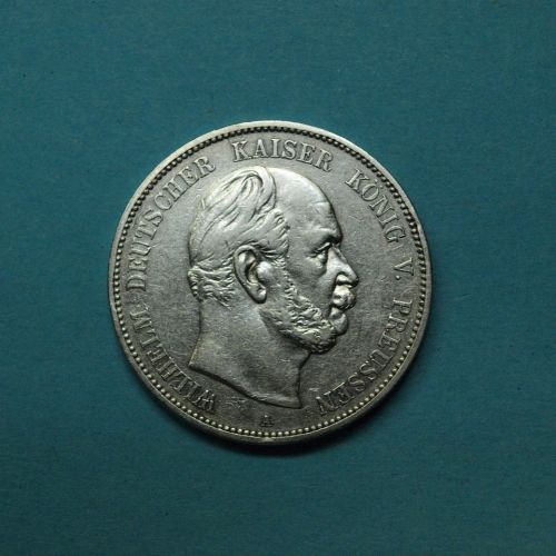 Preussen 1876 A 5 Mark Wilhelm I.