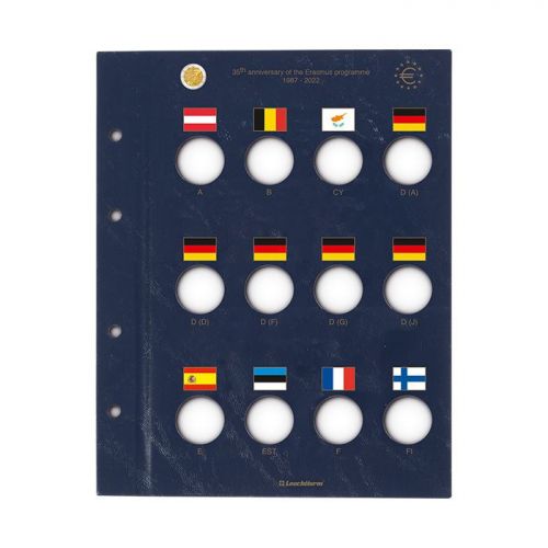 Leuchtturm Münzblätter VISTA - 35 Jahre Erasmus Programm (2er Pack) 365541 Neu