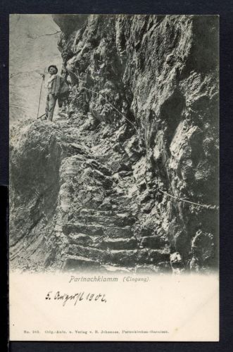 AK Garmisch-Partenkirchen 1902 Eingang der Partnachklamm