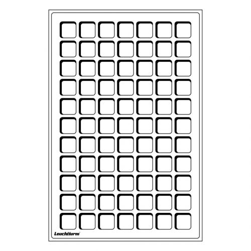 Leuchtturm Münztableau L für 77 Münzen bis 22 mm Ø Blau (2er Pack) 325424 Neu