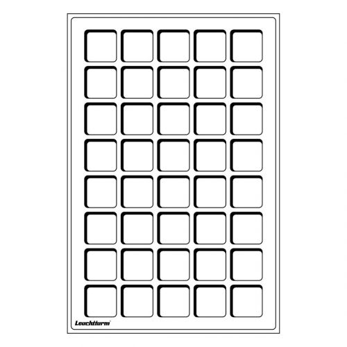 Leuchtturm Münztableau L für 40 Münzen bis 33 mm Ø Blau (2er Pack) 302392 Neu