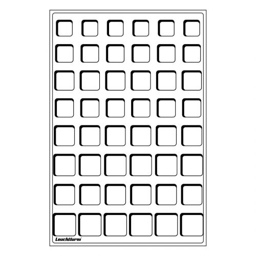 Leuchtturm Münztableau mit 48 Fächern für 6 Euro-KMS, Blau (2er Pack) 309571 Neu