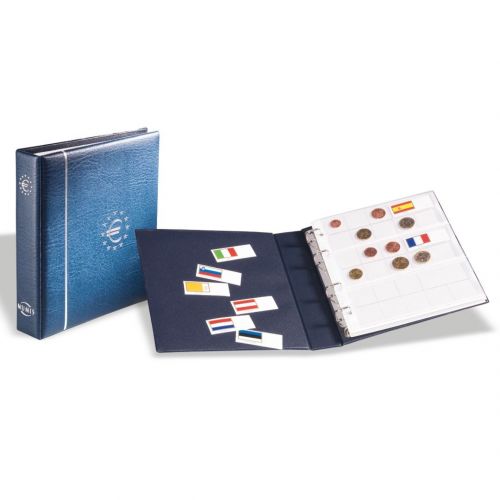 Leuchtturm Euro-Münzalbum Numis, inkl. Kassette & 7 Hüllen, blau 338772 Neu