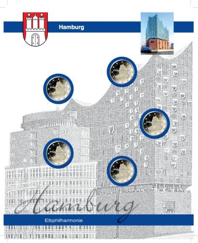 Safe Einzelblatt 2 Euro "Hamburg" 2023 Nr. 7821-18 Neu