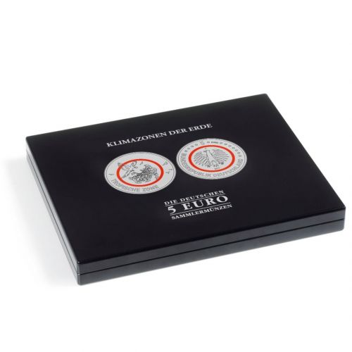 Leuchtturm Münzkassette für 25 dt. 5-Euro-Münzen in Kapseln, schwarz 355674 Neu