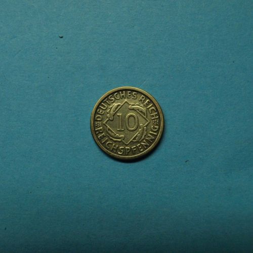 Weimar 1924 J 10 Reichspfennig