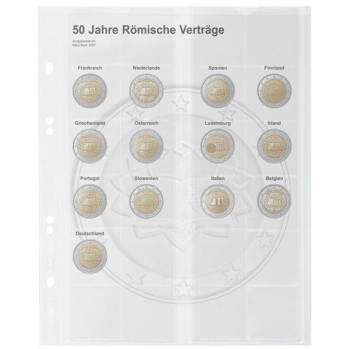 Lindner Vordruckblatt Publica M für 2 Euro-Gedenkmünzen MU2E3 Neu