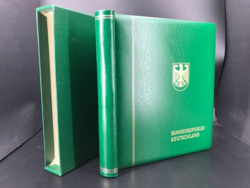 Schaubek Klemmbinder/ Kassette Grün mit Prägung neuwertig