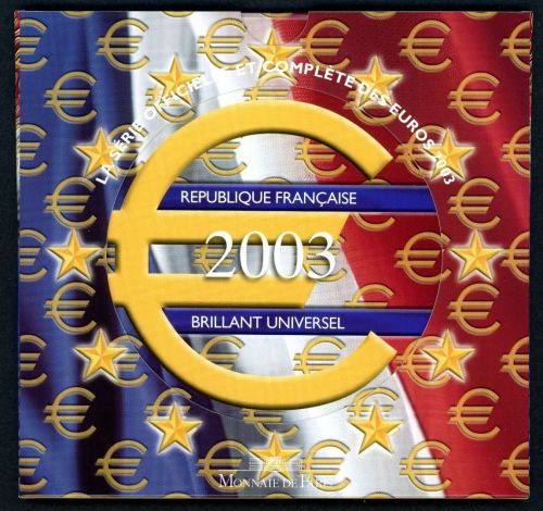 Frankreich 2003 Kursmünzensatz/ KMS im Folder ST