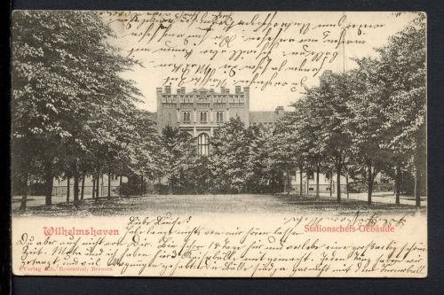 AK Wilhelmshaven 1901 Blick auf Stationschef-Gebäude