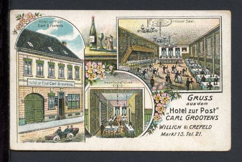 AK Willich Kr. Viersen um 1900 Hotel zur Post