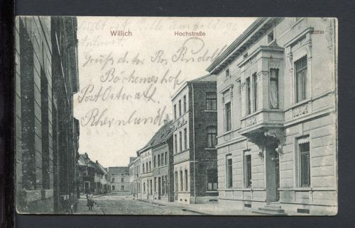 AK Willich Kr. Viersen 1914 Hochstrasse