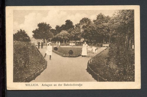 AK Willich Kr. Viersen 1919 Park an der Bahnhofstrasse