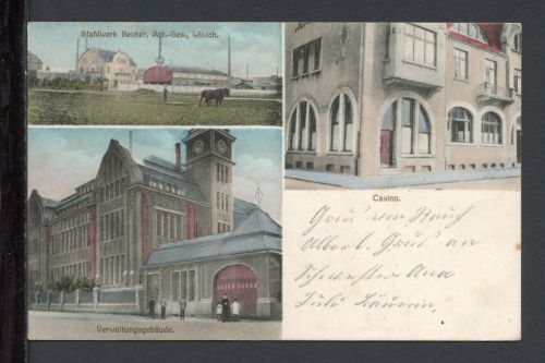 AK Willich Kr. Viersen 1915 Stahlwerk Becker