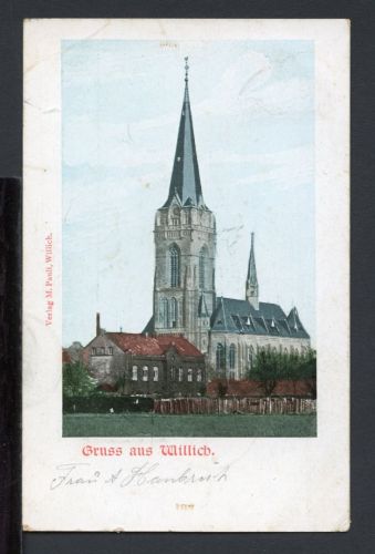 AK Willich Kr. Viersen 1907 Katholische Pfarrkirche