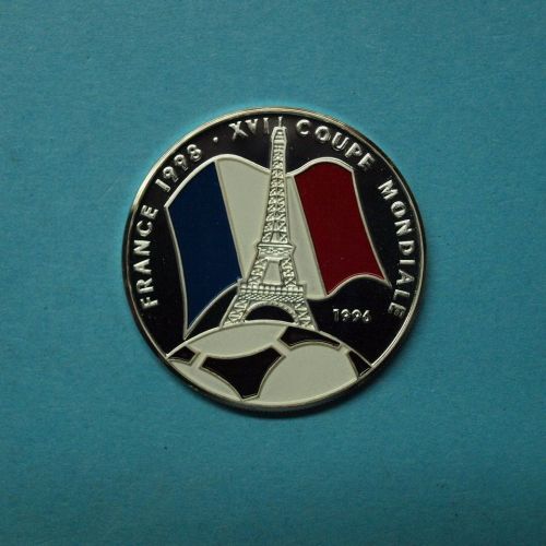 Kongo (Brazzaville) 1996 1000 Francs Fußball WM 1998 in Farbe PP