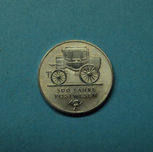 DDR 1990 5 Mark 500 Jahre Postwesen ST