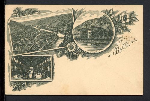 AK Bad Ems um 1900 Wandelbahn, Kursaal, Panorama