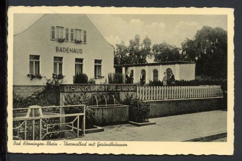 AK Bad Hönningen 1936 Thermalbad mit Gesundbrunnen