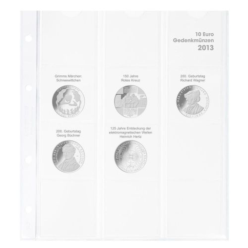 Lindner Karat Vordruckblatt für dt. 10 Euro-Gedenkmünzen "2013" 1108D13 Neu