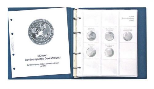 Lindner Karat Vordruckalbum für 10 Euro-Gedenkmünzen Band1 (2002-09) 1117M-B Neu