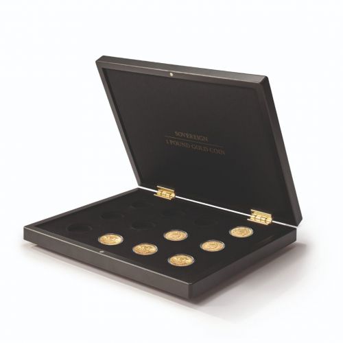 Leuchtturm Münzkassette für 12 Goldmünzen „Sovereign“ in Kapseln 368468 Neu