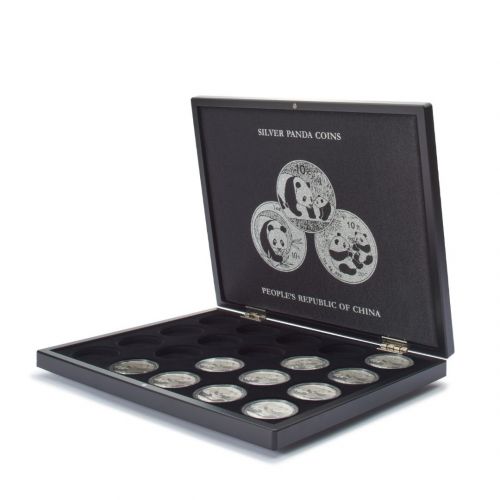 Leuchtturm Münzkassette Volterra für 20 Silbermünzen „China Panda“ 344580 Neu
