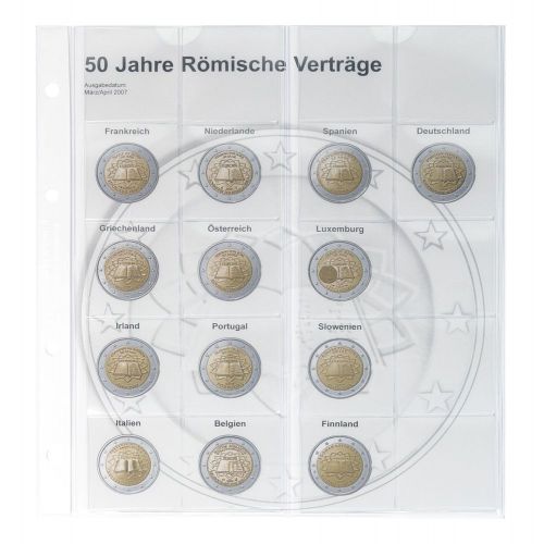 Lindner Karat Vordruckblatt für 2 Euro-Gedenkmünzen 1118-3 Neu