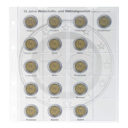 Lindner Karat Vordruckblatt für 2 Euro-Gedenkmünzen 1118-5 Neu