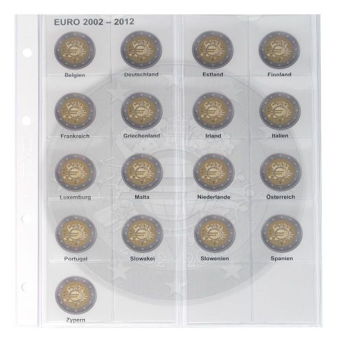 Lindner Karat Vordruckblatt für 2 Euro-Gedenkmünzen 1118-8 Neu