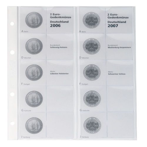 Lindner Karat Vordruckblatt für 2 Euro-Gedenkmünzen "Dt. Bundesländer" 1505-1 Neu