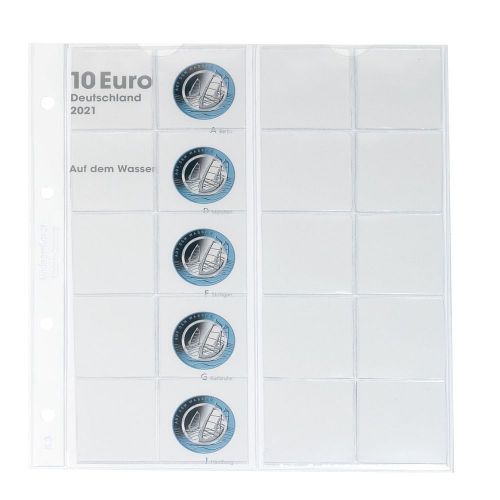 Lindner Karat Vordruckblatt für 10 Euro-Münzen Polymerring (2021) 1110-3 Neu