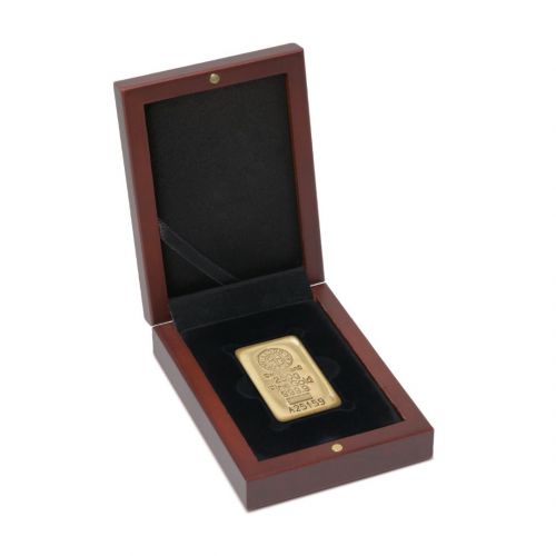 Leuchtturm Münzetui VOLTERRA für 1x Goldbarren 250g, Mahagoni 368375 Neu