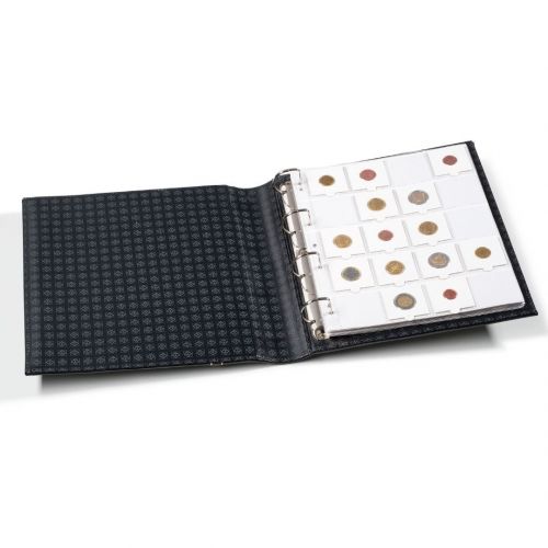 Leuchtturm Ringbinder GRANDE inkl.10 Hüllen für Münzrähmchen, schwarz 343349 Neu