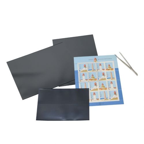 Leuchtturm HAWID-Blocktaschen Schwarz 160 x 120 d mm (10 Stück) 302694 Neu