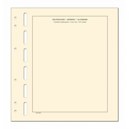Schaubek Kopftitelblätter Französische Besatzungszone - 10 Blatt KT650 Neu
