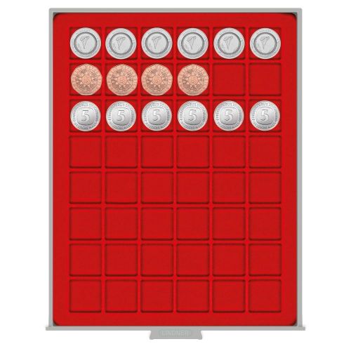 Lindner Münzbox Hellrot Standard 2148 Neu