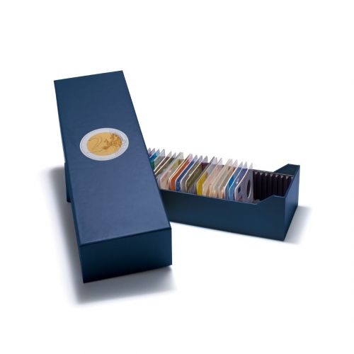 Leuchtturm Archivbox LOGIK für 40x 2-Euro in Coincards, Querformat 367868 Neu