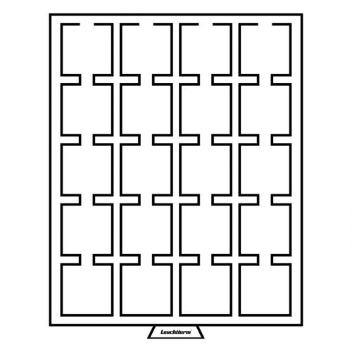 Leuchtturm rauchfarbene Münzbox mit 20 eckigen Fächer (50 x 50 mm) 327468 Neu